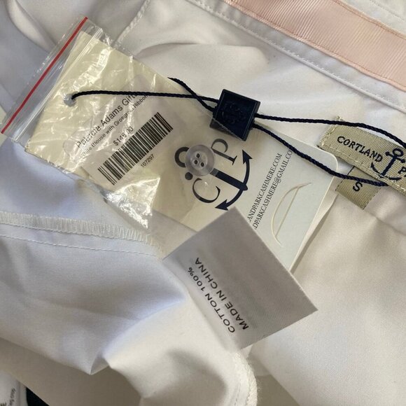 NWT Cortland Park White & Pink Classic Button Down Grosgrain Ribbon Shirt $149 - Picture 10 of 12